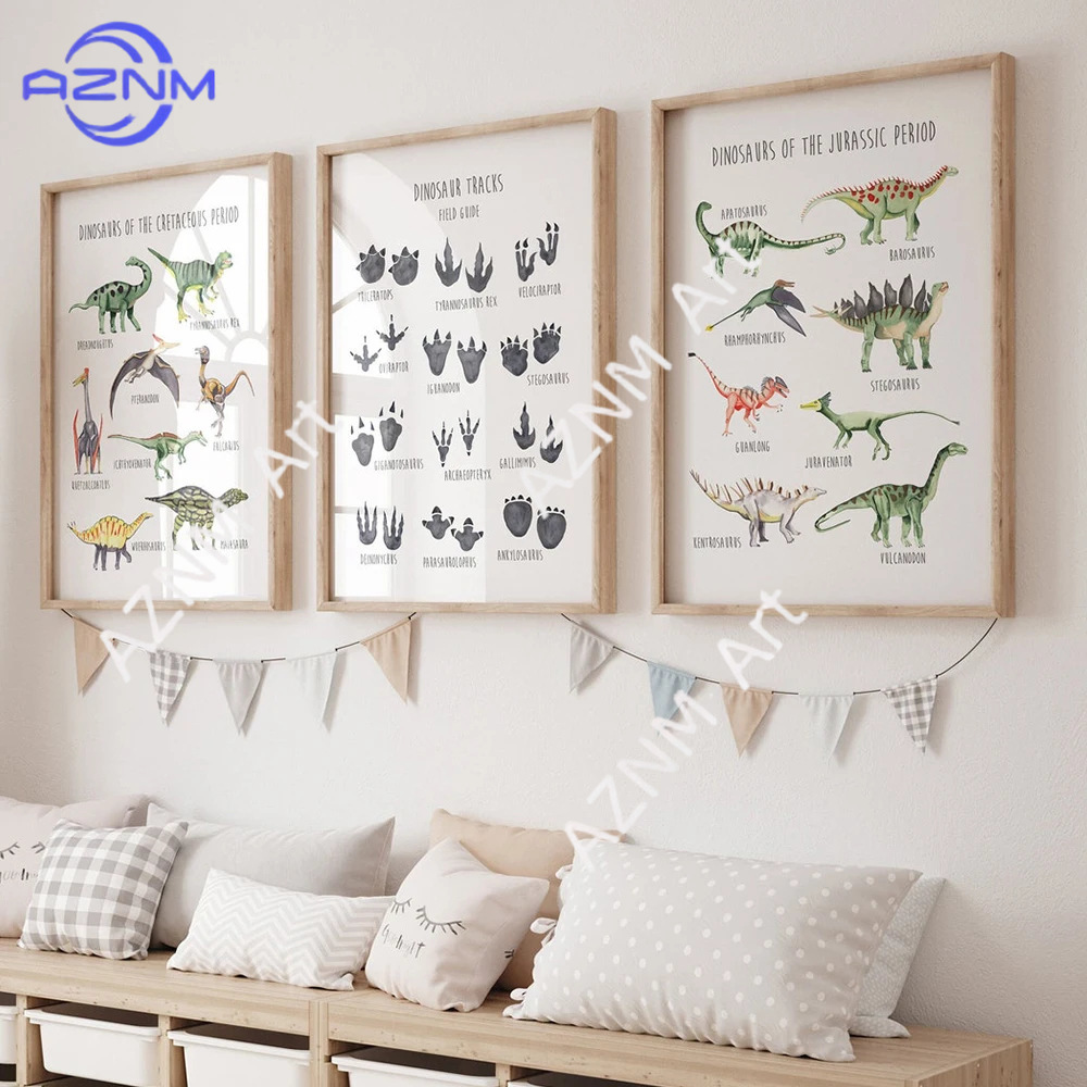 Kids Home Education - 1/3PCS, De cartoon dinosaurussoort Engelse kennisstudie