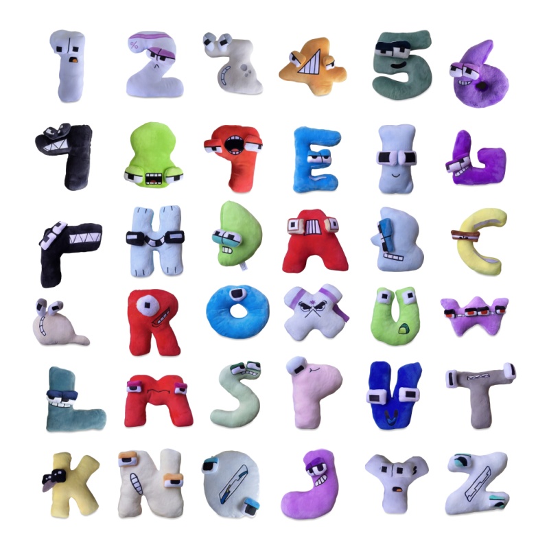 Kids Education Movies - 26-delige alfabet & cijfer knuffels set