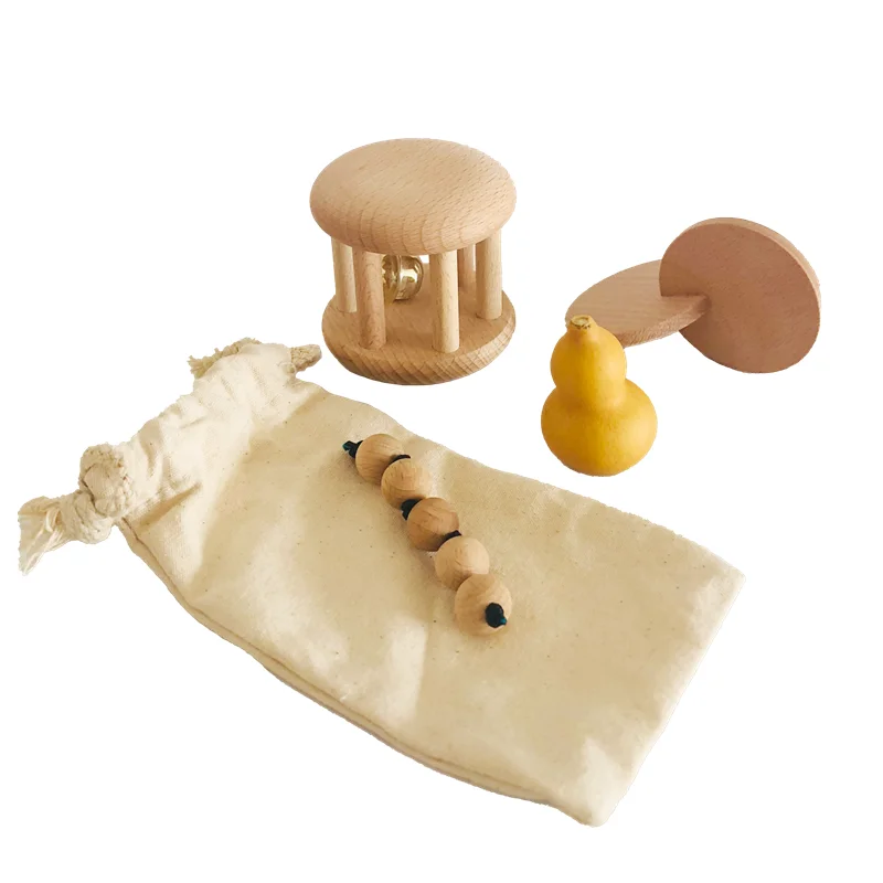 Kids Education Tools - Montessori Houten Bel Rammelaar In Elkaar