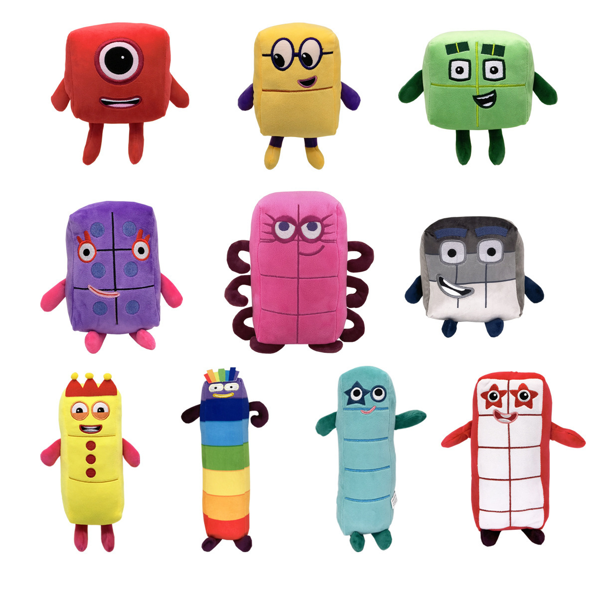 Kids Education Movies - 10 stuks Cartoon nummer Pluche Pop