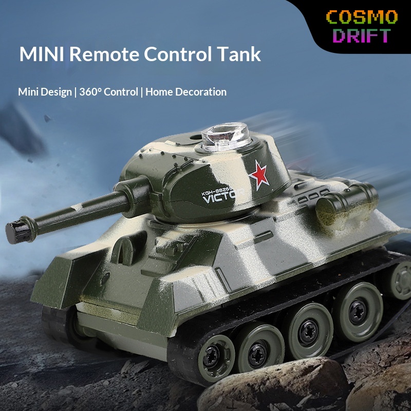 Kids Education Channel - Mini-afstandsbedieningstank 4-kanaals draadloos oplaadbaar militair model