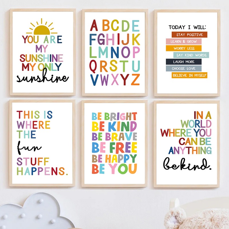 Kids Education Yes - Engels onderwijs poster alfabet nummer kleur