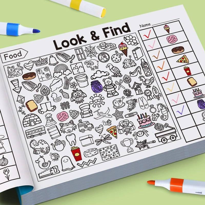Kijk en vind kleurboek voor pe - Kids Education In Us recensie en prijs