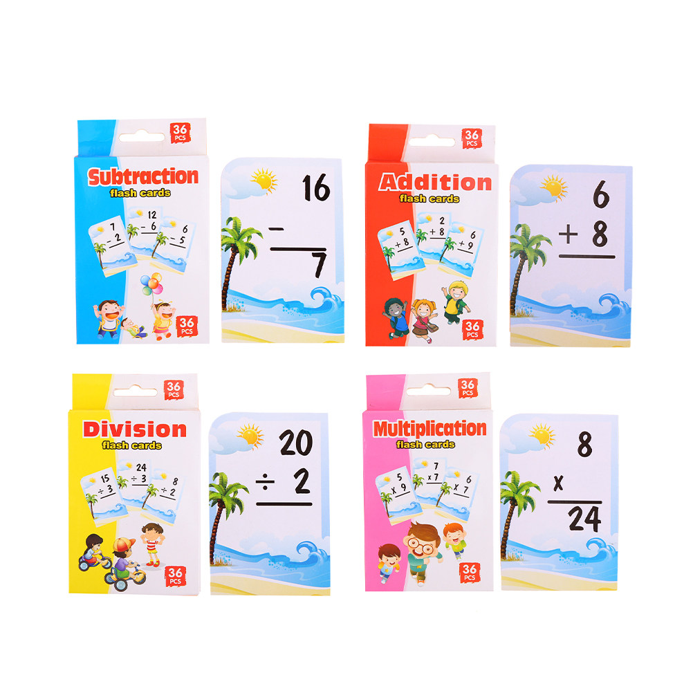4 dozen wiskunde-studiekaarten - Kids Education Tools recensie en prijs